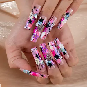 Lovful NEW DROP Collection Handmade Acrylic Press On Nails 10PCS Reusable Salon Quality 3D Flower Rhinestones for Flawless Long Lasting Look Manicure #DealsForYouDays