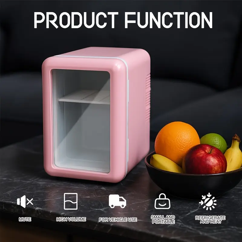 Transparent Mini Refrigerator 1.59gal, Suitable for Outdoors and Home ...