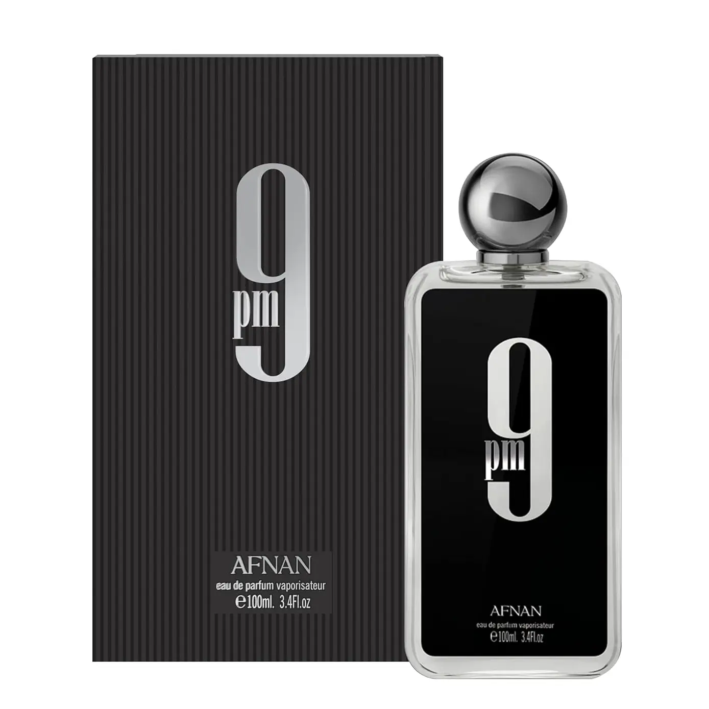 Afnan 9 Pm for Men Eau de Parfum Spray, 3.4 Ounce