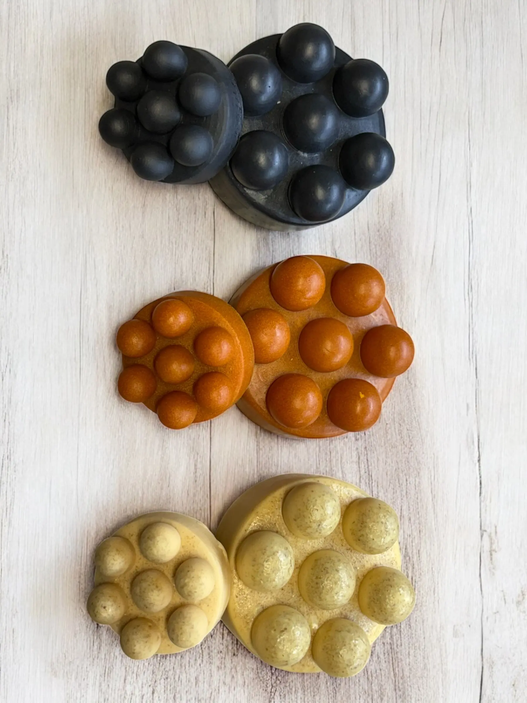 Massage Soap Set - Face and Body - Set of 2 - Turmeric, Oatmeal, or Charcoal - Handmade Natural Soap