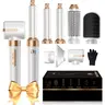 Women's 7-in-1 Ionic Round Blow Dryer Brush Set - High-Performance Motor Thermal Hair Tool with Negative Ions for Smooth Styling, Fast Drying, Volumizing, 100-120V Festive Party Gift for Mothers