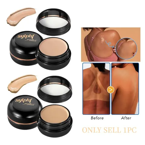 1PC Full Coverage Concealer, Makeup Cream, Cosmetics Products, Waterproof and Sweat Proof, Long-lasting Makeup Effect, All Day Flawless Beauty, Natural Makeup Effect