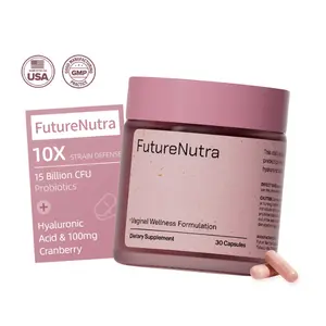 FutureNutra - Professional Women's Probiotics | Juicy Feminine Intimate Health, Supports Healthy pH Balance and Fresh Scent, Supports Intimate Comfort , Contains Cranberry, Inulin and Hyaluronic Acid - 1 Cap / Day (30 Capsules)