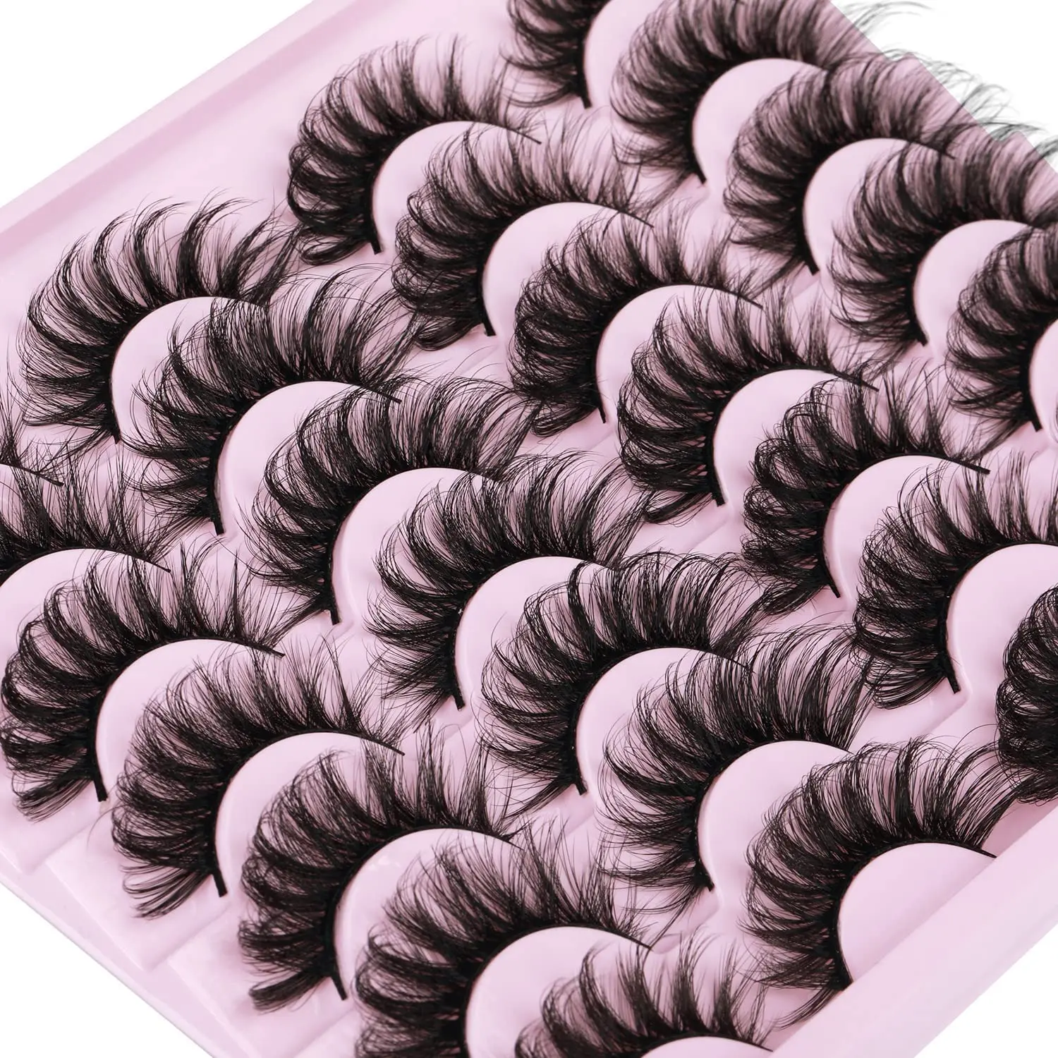 Fluffy Russian Mink Lashes Extension 17mm Wispy False Eyelashes Pack - Makeup, Cosmetic  Eyelashes Extensions