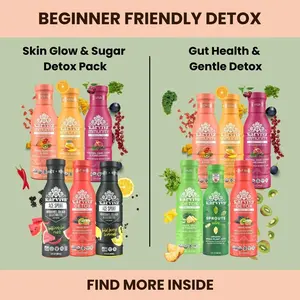 Karviva Organic Juice Cleanse Variety Pack – Gut Health, Detox & Skin Support, 6 x 12oz