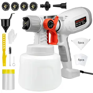 Paint Sprayer, 1400ML Electric Paint Sprayer with 4 Nozzles& 3 Patterns, Ultra-Light HVLP Spray Gun with Complete Set of Tools for House Painting, Furniture, Cabinets, Car Painting, DIY Projects mode adjustable budget