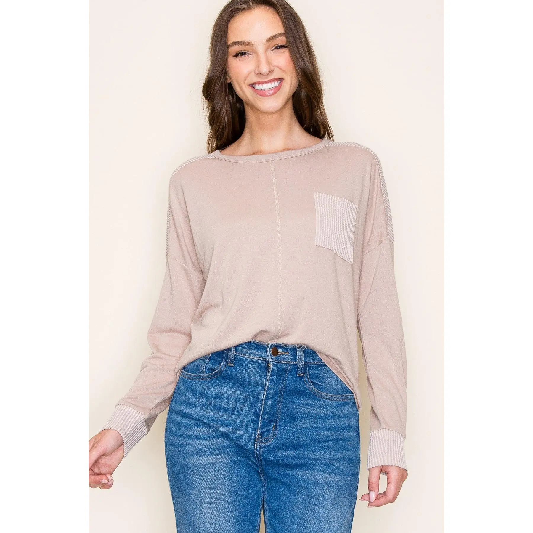 Staccato Crewneck Chest Pocket