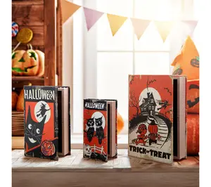 Mr. Halloween Set of 3 Retro Nested Storage Books