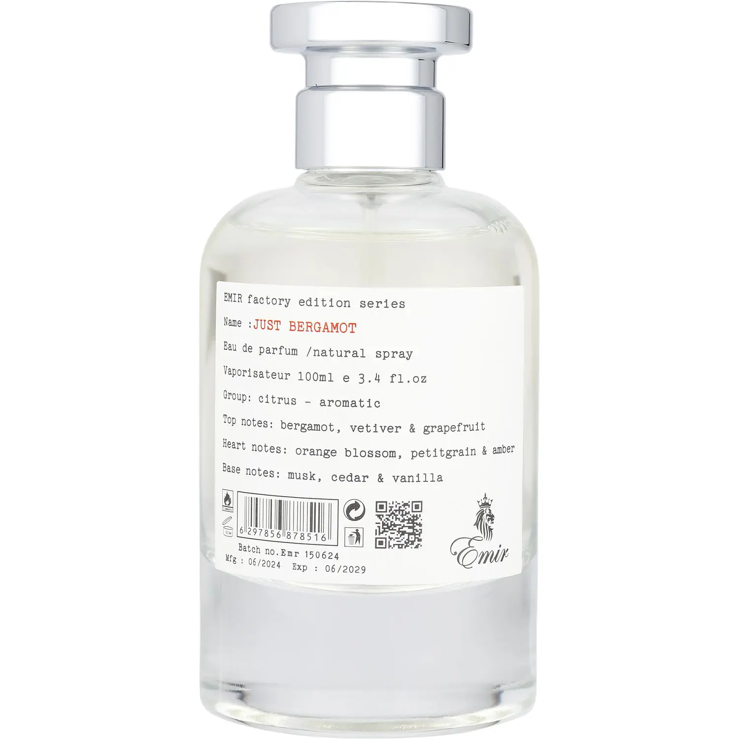 Emir Just Bergamot By Emir Eau De Parfum For Unisex