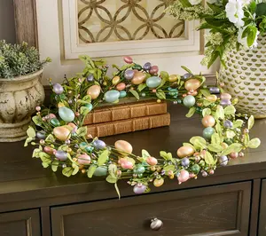 22" Egg and Leaf Wreath by Valerie