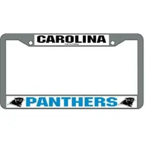 Carolina Panthers License Plate Frame Chrome