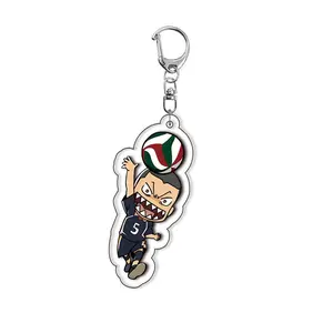 28 Styles Anime Haikyuu!! Acrylic Keychain Hinata Shoyo Tobio Kageyama Daichi Sawamura Cartoon Popular Key Ring Jewelry Charm