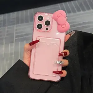 Bowknot Design Phone Case, Cute Phone Protective Cover, Phone Accessory Compatible with iPhone 11 12 13 14 15 Pro Max Casing