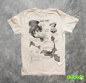 Night Fury Shirt, How to Train a Dragon T-shirt, Toothless Lovers Tee, Dragon Movie Shirt, Gift for Fans, Vintage Cotton, Full Sizes, For Men, For Women