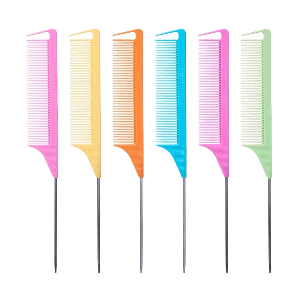 Red Parting Pin Tail Comb Assorted Bulk