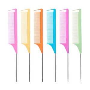 Red Parting Pin Tail Comb Assorted Bulk