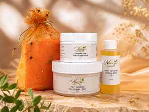 Nancy skin care complete face and Body carrot Body care set (Pack of 4) Grimel