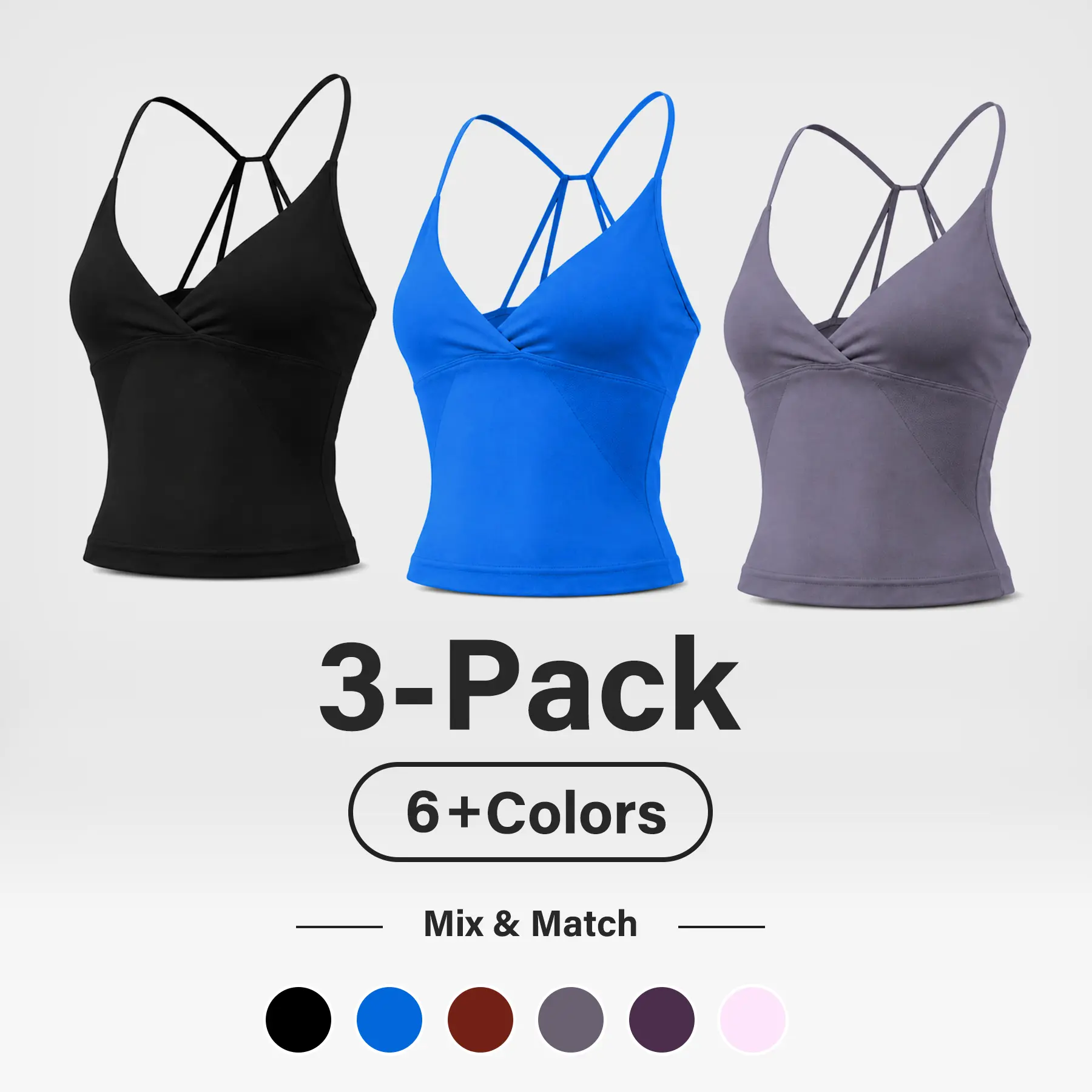 Women's Summer V-Neck Thin Strap Sports Tank Top (Breathable, Quick Dry, Seamless Design) — Suitable for Yoga, Pilates, Running, Fitness.women's clothes