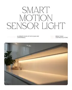 Wireless Motion Sensor Cabinet Light | Magnetic & Rechargeable.3-Color LED Under Cabinet Lighting for Kitchen & Closets.Ultra-Thin Magnetic LED Light Bar (Motion Activated)