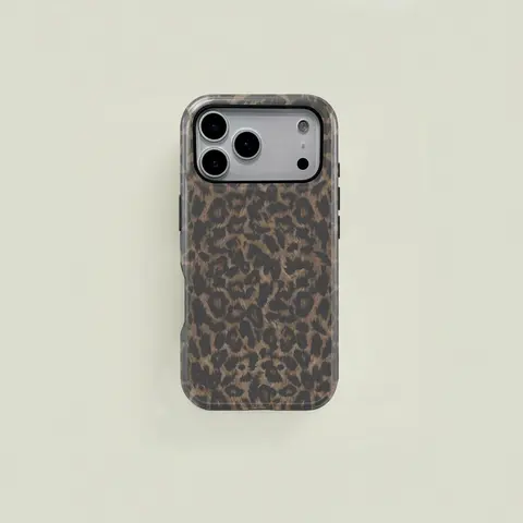 Retro Brown-Black Mixed Color MagSafe 2-in-1 Durable Smartphone Case for iPhone 11-17 Pro/Pro Max/Plus, Personalized Protection Cover, Unisex Local Handheld Device Accessory, Ideal Birthday Gift