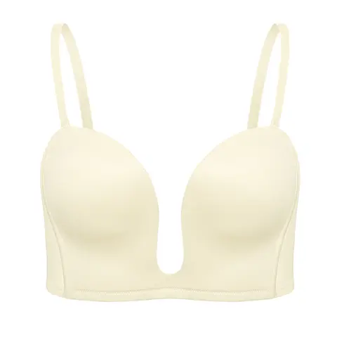 Wingslove Deep Plunge Strapless Bra Multiway Push up Low Cut Wireless Bras For Backless Outfit