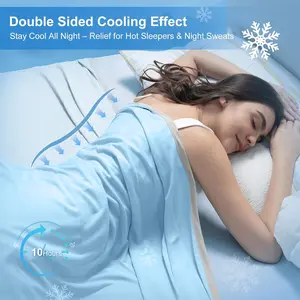 Yoofoss Modern Cooling Blanket for Hot Sleepers Lightweight Summer Cold Touch Double Sided Ice Blanket for Night Sweats