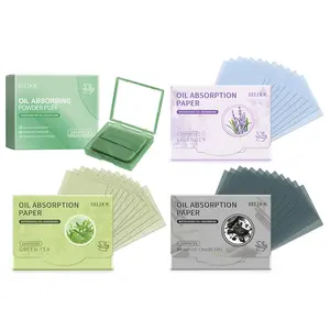 EELHOE Portable Oil Blotting Sheets with Puff and Mirror for Face, Refreshing Oil Control, Makeup Touch-up