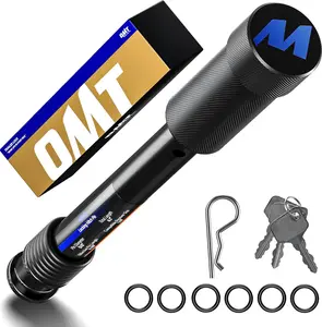 Locking Hitch Pin, Fits 2" & 2.5" Receiver with 5/8" Diameter Hitch Pin Lock, Anti-Theft Steel Hitch Pin Lock with Key for Class III IV, Anti-Rattle Trailer Hitch Pin with O-Rings
