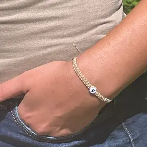 Initial Bracelet | Wax Cord Bracelet | Friendship & Couple Bracelet | Surfer Bracelet | Personalized | Handmade