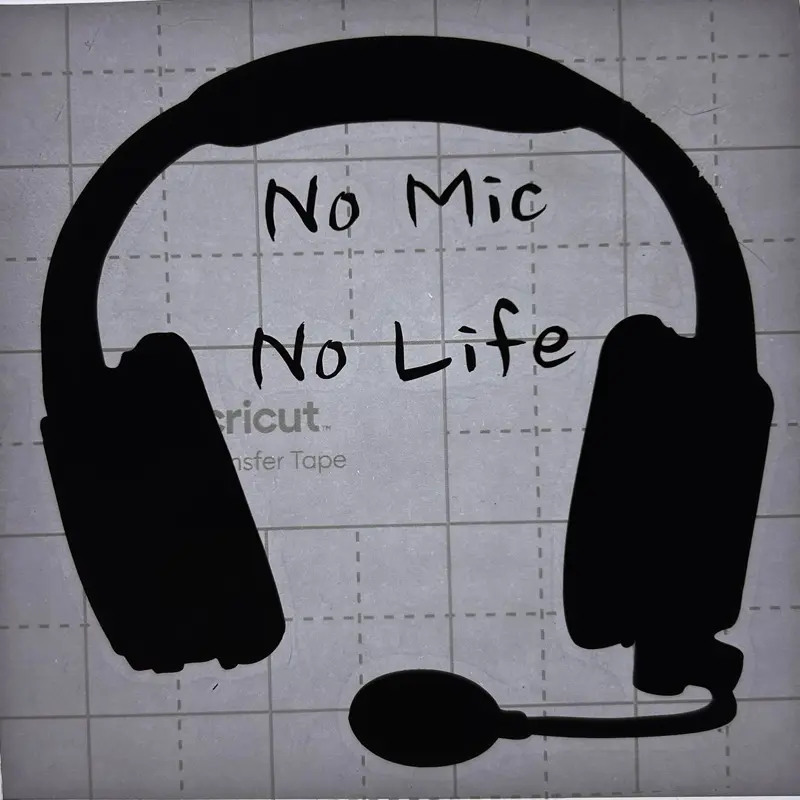No Mic No Life Gaming Headset Decal for Gamer Accessories and Gaming Enthusiasts