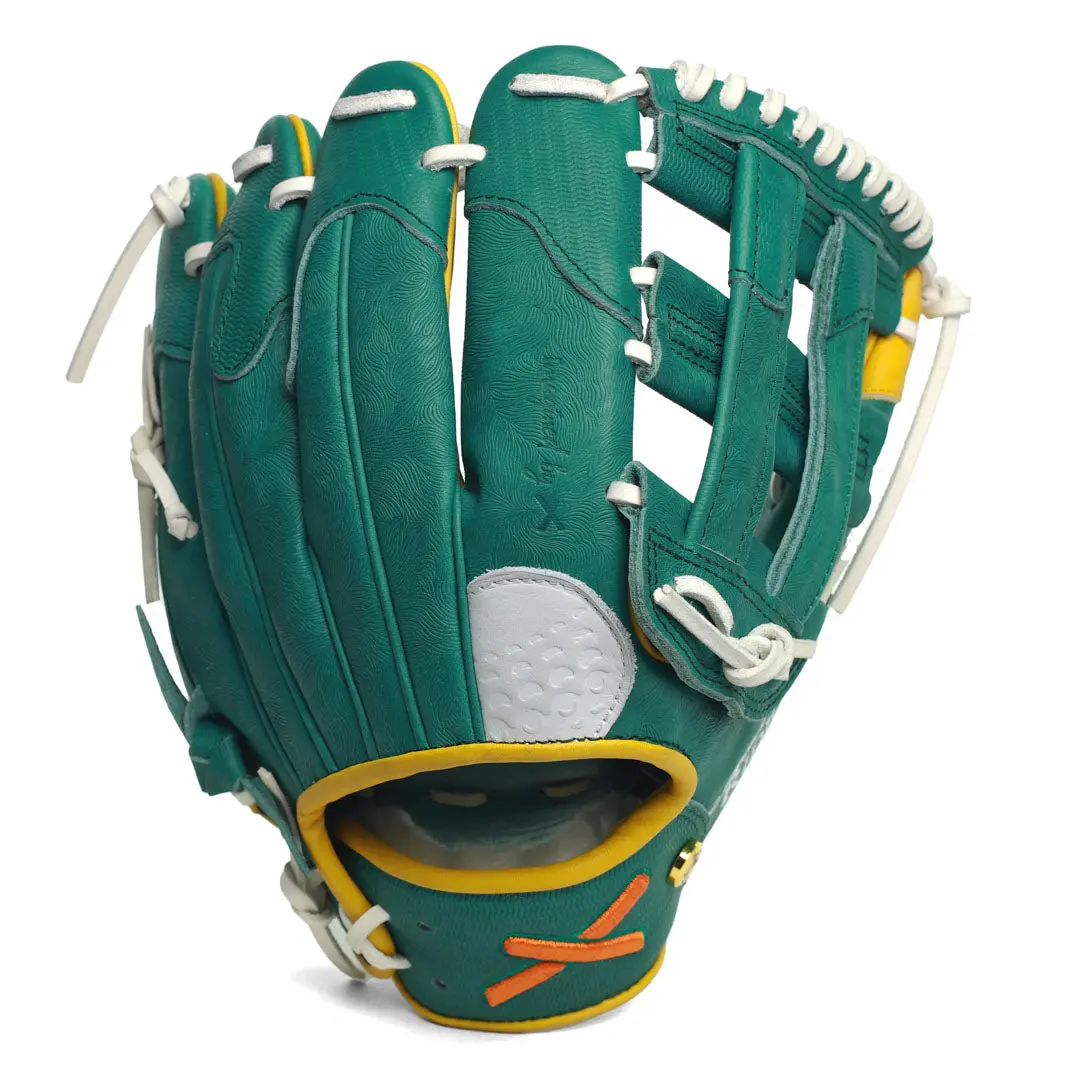 Champions Handcrafted Kip Leather Softball Glove - Sports Gear with Artistic Traditional Look, Stitched Finger Pads, Fine Point Embroidery, Luxury Sheep Wool, 30-Day Return Policy, Artistic Touch