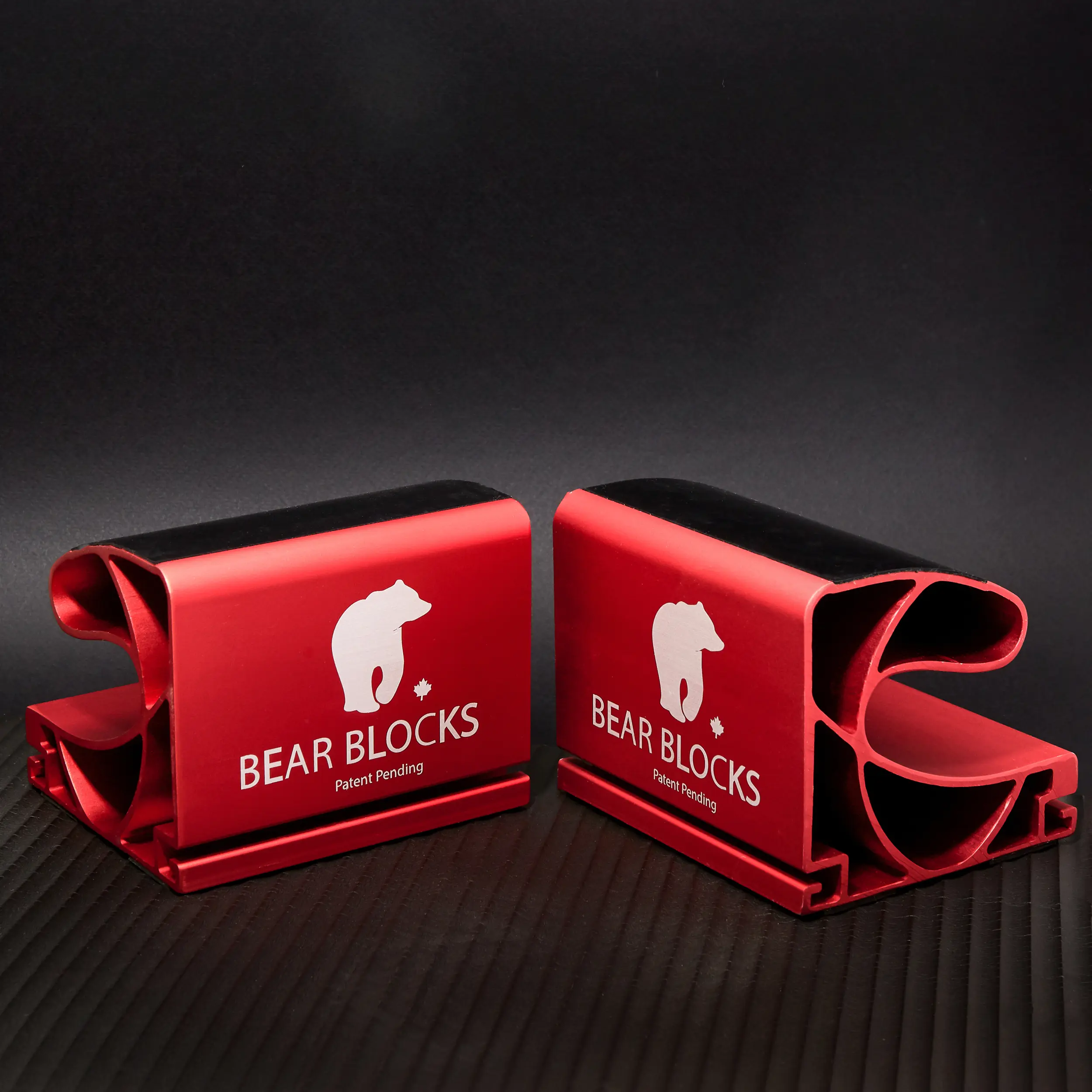 Red Bear Blocks - Patented Push Up Equipment for All Body Weight Fitness Routines with Joint Protection