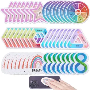 Anxiety Calming Sticker, 36/48pcs Textured Fingertip Sticker, Creative Calming Tool for Office & Classroom, Mood Calming Stickers