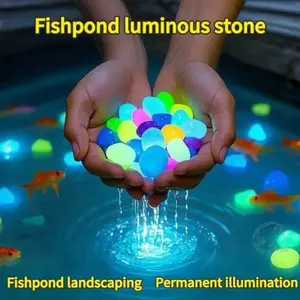 100-1200pc Glow in Dark Garden Pebbles, Luminous Stones for Outdoor Decor, Pond, Aquarium, Lawn, Patio, Terraces, Garden Accessories, Glowpebbles, Luminousstones