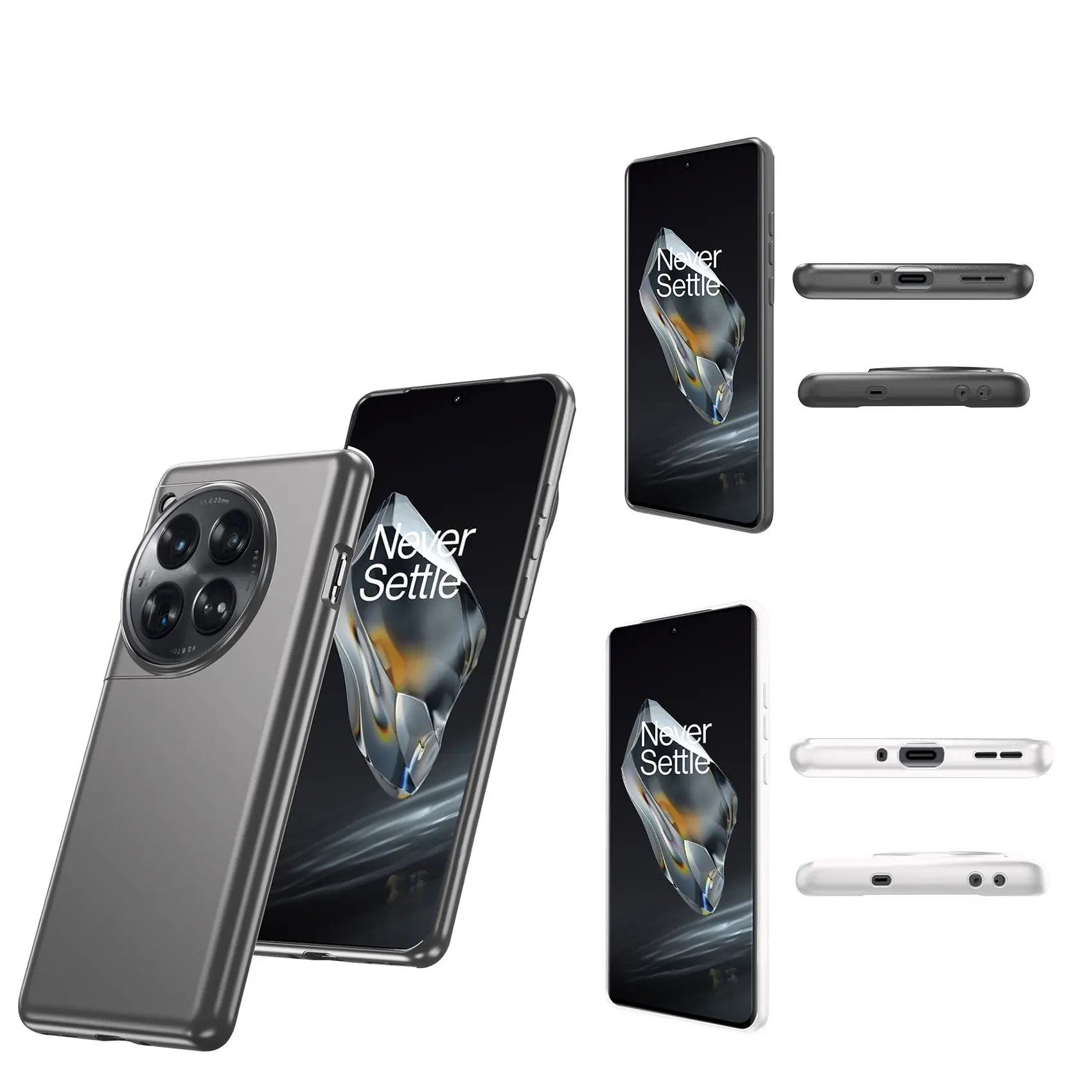 Doemoil case  for OnePlus 12, Thin Phone Case with Camera Protection Soft Interior Slim Flexible Back Cover for OnePlus 12
