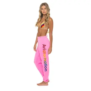 AVIATOR NATION SWEATPANTS - NEON PINK
