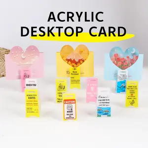 Funny Desktop Warning Sign, 10pcs/set Acrylic Desktop Warning Sign, Multifunction Clip Note Clip, Office Decoration Sign, Gift for Friend & Colleague, office Home Decor