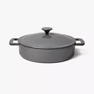 Figmint Enamel Cast Iron Braiser 500 Degree F 3.5QT Gray Eclipse