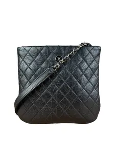 Pre-owned CHANEL leather Shoulder Bags Black Quilted Uniform Chain Crossbody 2018