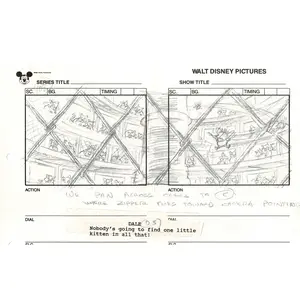 Chip n Dale Rescue Rangers Original Production Animation Storyboard Walt Disney FIRST EPISODE 1988 A88