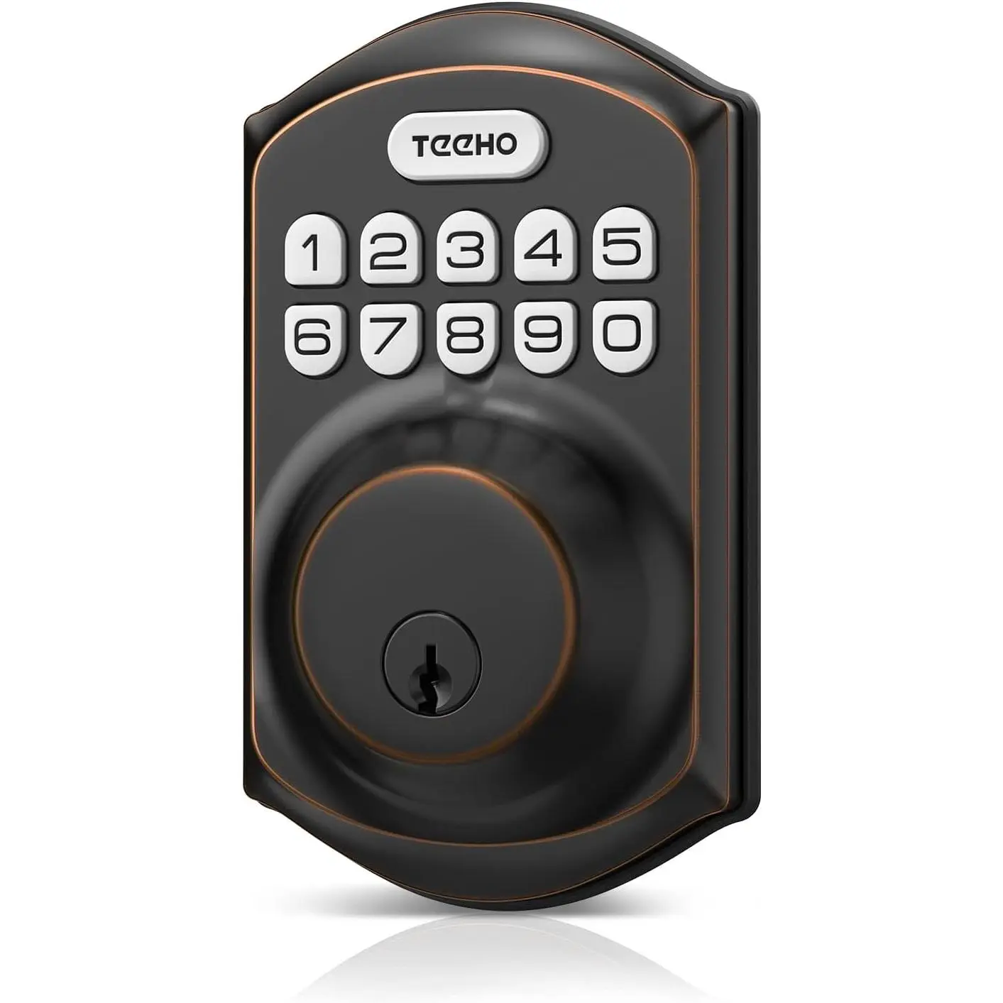 TE001 Keyless Entry Door Lock with Keypad -  Deadbolt Lock for Front Door with 2  - Auto Lock - Easy Installation - Oil-Rubbed Bronze