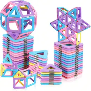 Magnetic Building Blocks Toy for Kids, Upgraded Macaron Castle Design, Ideal for Creative Play & Development, Perfect Toddler Gift