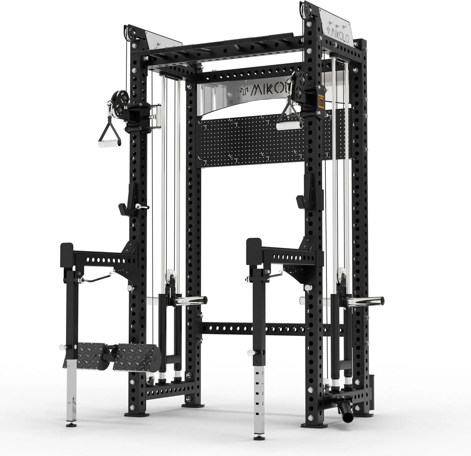 [Multiple Packages ]Mikolo Anubis-2.0 Smith Machine, 2000LBS Power Cage with LAT Pulldown&Cable Crossover, Multi-Function Trainer with Aluminum Pulley System for Fitness Home Gym