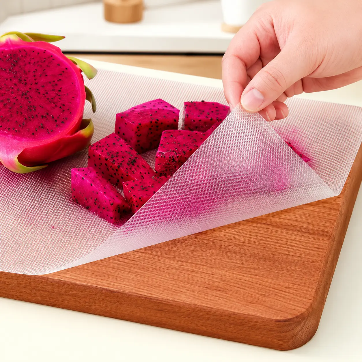 Disposable Cutting Board Mat, Non-Slip Food Prep Sheets, Hygienic Kitchen Chopping Mat for Raw Meat, Fruits & Vegetables, Prevent Cross Contamination, Portable Cooking Mat for Home & Camping