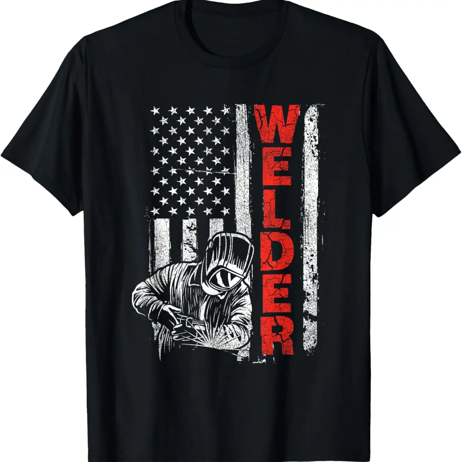 100% Cotton USA American Welding Worker Metalworking Lover T-Shirt Fabric Menswear gift for all streetwear