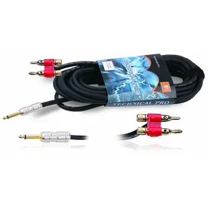 212 MAIN 0.25 in. to Banana Plug Speaker Cables, 25 ft. 16 Gauge Audio Accessories