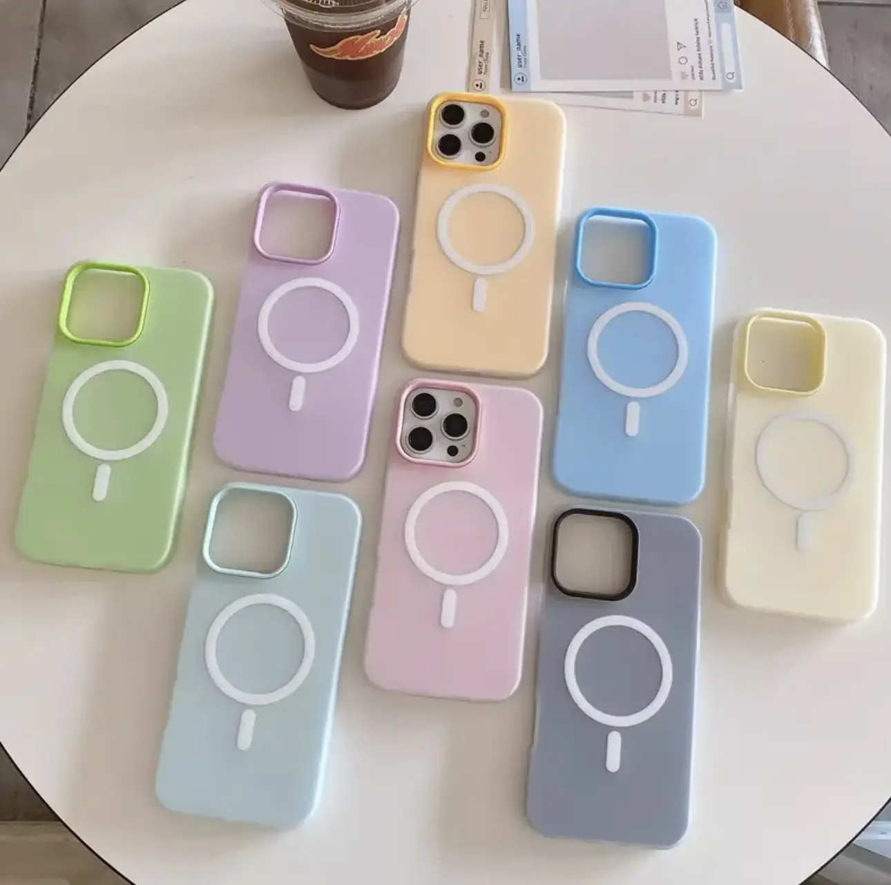 Shockproof Colorful MagSafe Magnetic Phone Case Cover For Apple iPhone 17 / 17E / 16 / 16E / 15 / 14 / 13 / Plus / Pro / Pro Max / Matte Shockproof Casing