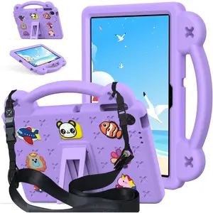 Compatible with Lenovo tab TB-311/WIFI 10.1 (2025) Tablet Case, Kids Friendly Universal Lightweight Shockproof Protective Case with Shoulder Strap & Stand Handle