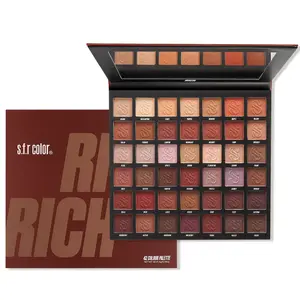 S.f.r Color 42-Color Eyeshadow Palette Chocolate Browns & Golds Matte Shimmer Finishes Highly Pigmented Long-Lasting Waterproof Formula Perfect for Everyday Makeup Elegant Looks Parties and Dates