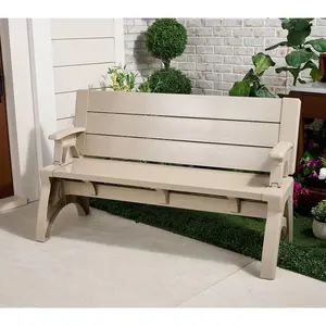 Convert-A-Bench Gen II XL Designer Series Bench-To-Table Modern Outdoor Patio Furniture Stool Chairs